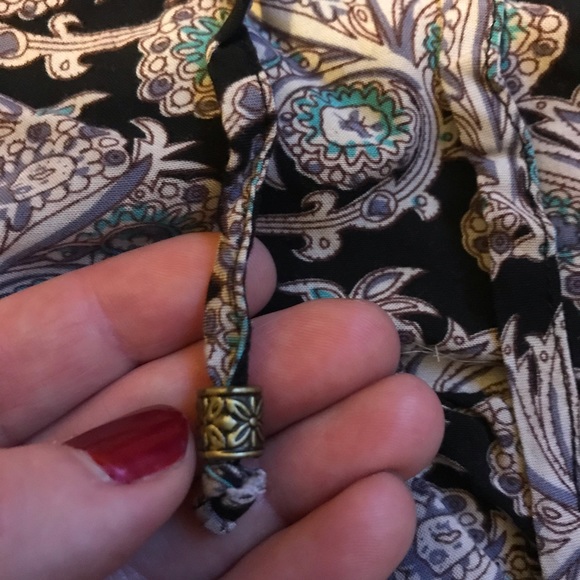 Daniel Rainn Purple Black Boho Peplum Top, EUC, S - Picture 13 of 16